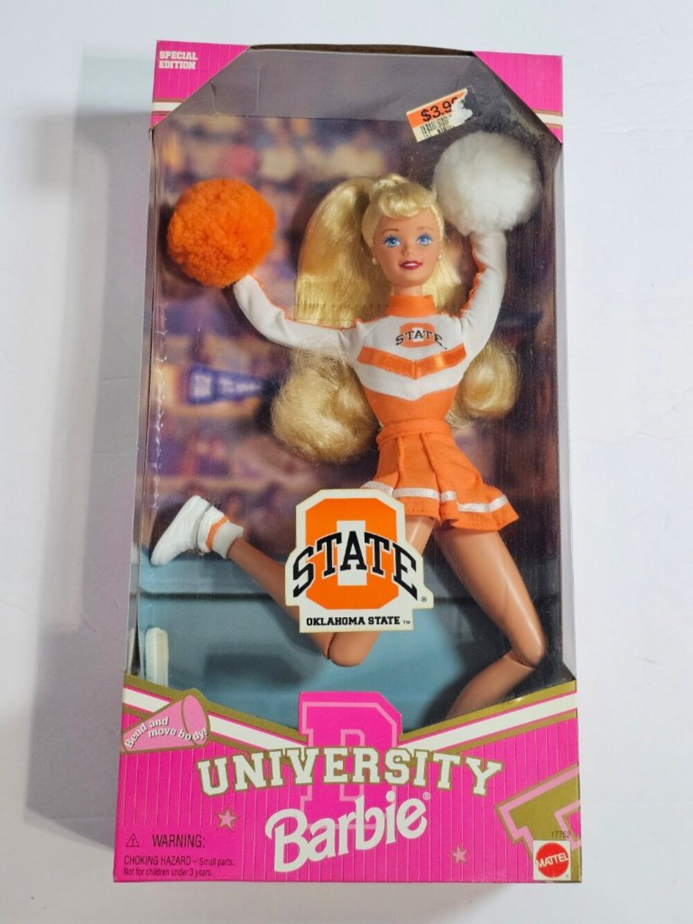 Vintage University Barbie Oklahoma State Cowboys Cheerleader New in Box